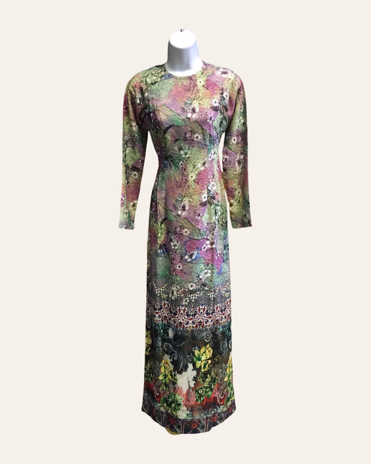 Multicolor Pattern Ao Dai