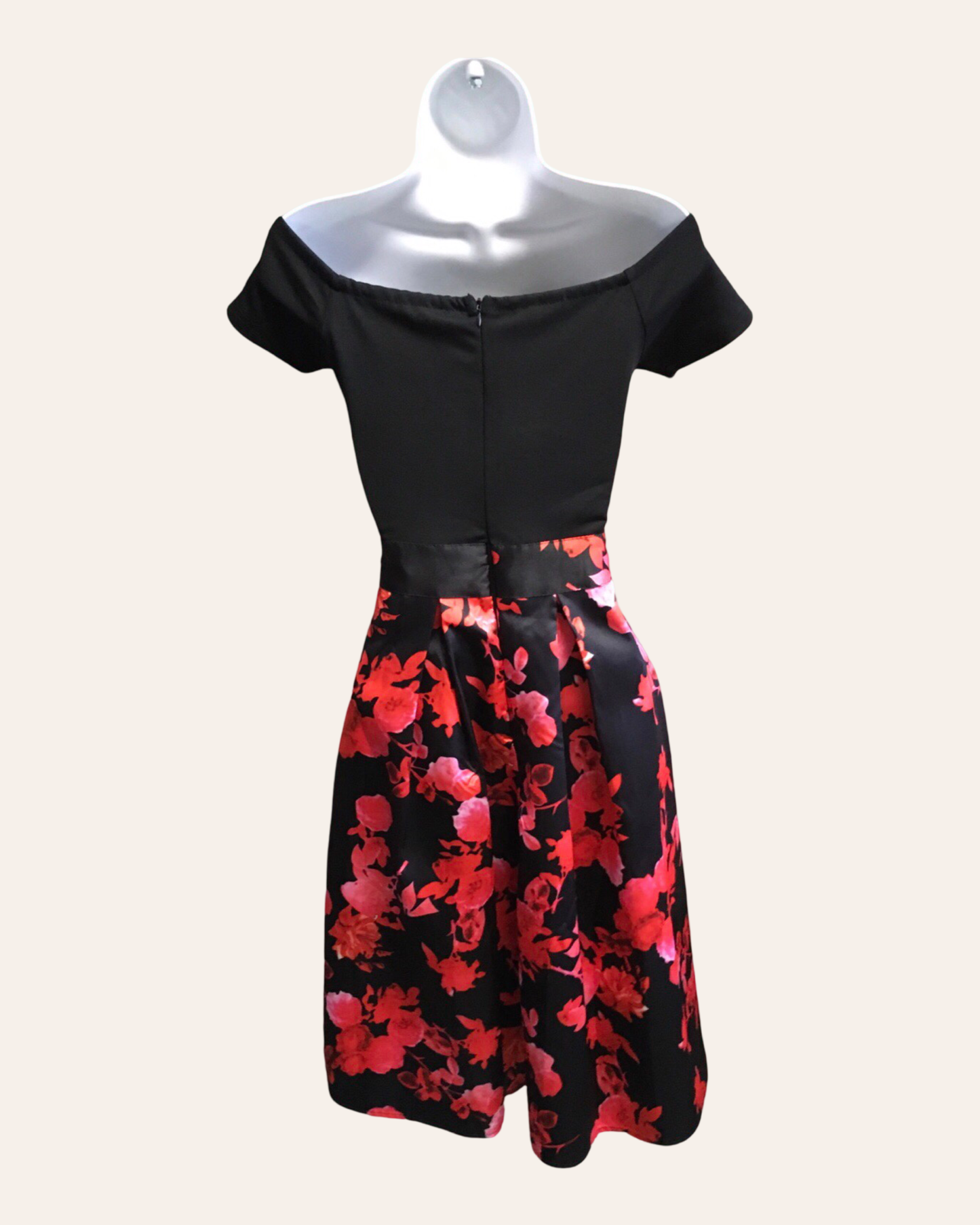 1950's Inspired Black and Red Dress