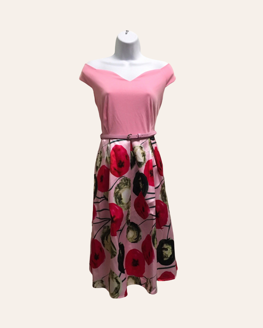 1950's Inspired Pink Dress