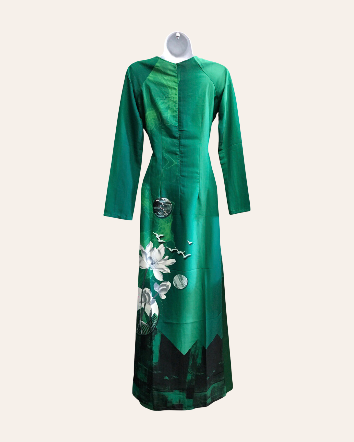 Green Flower Ao Dai