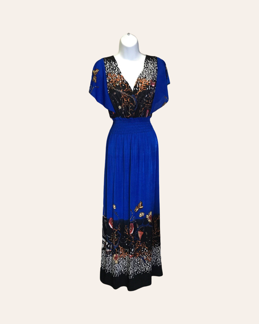 Blue Artisan Elegance Dress