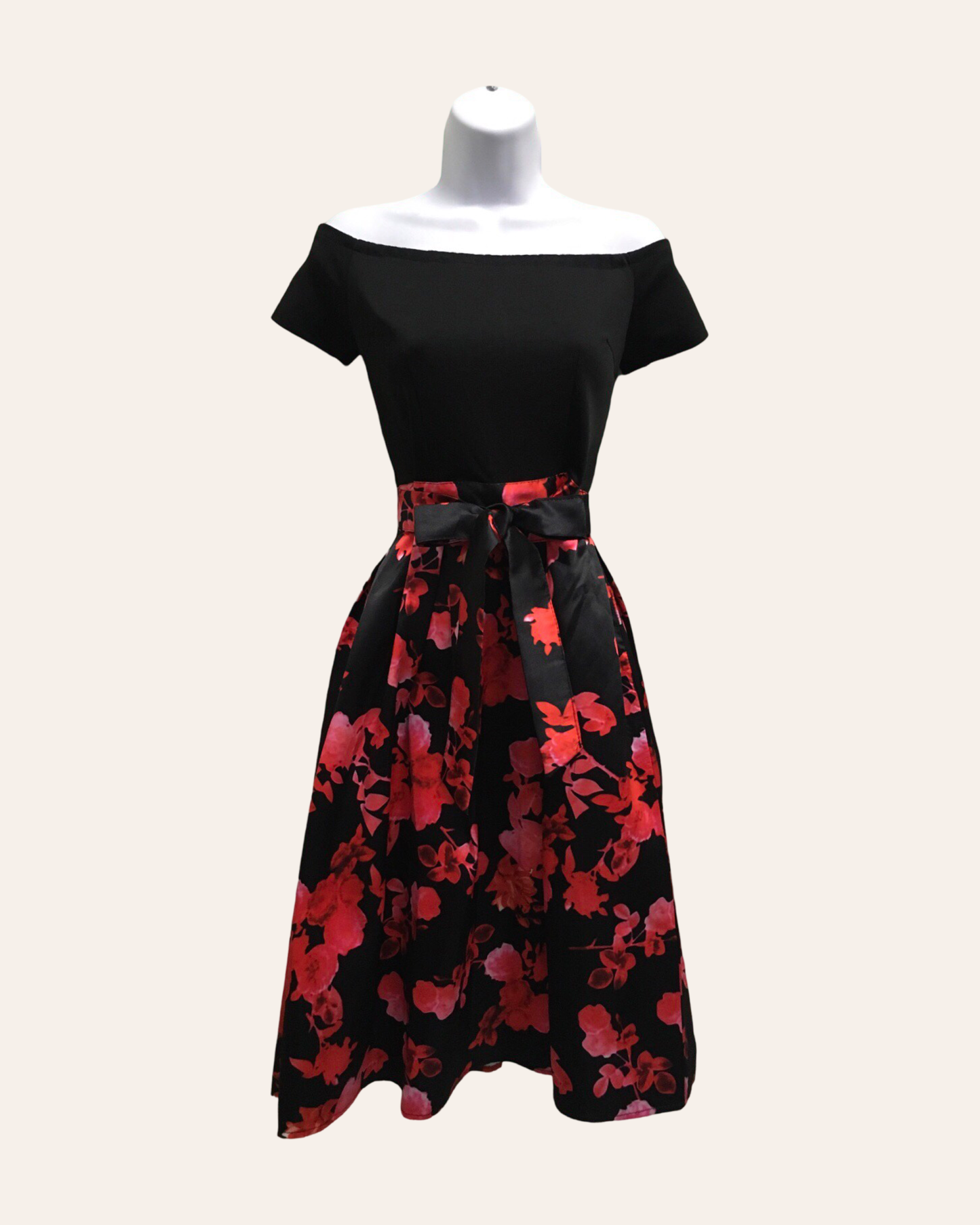 1950's Inspired Black and Red Dress