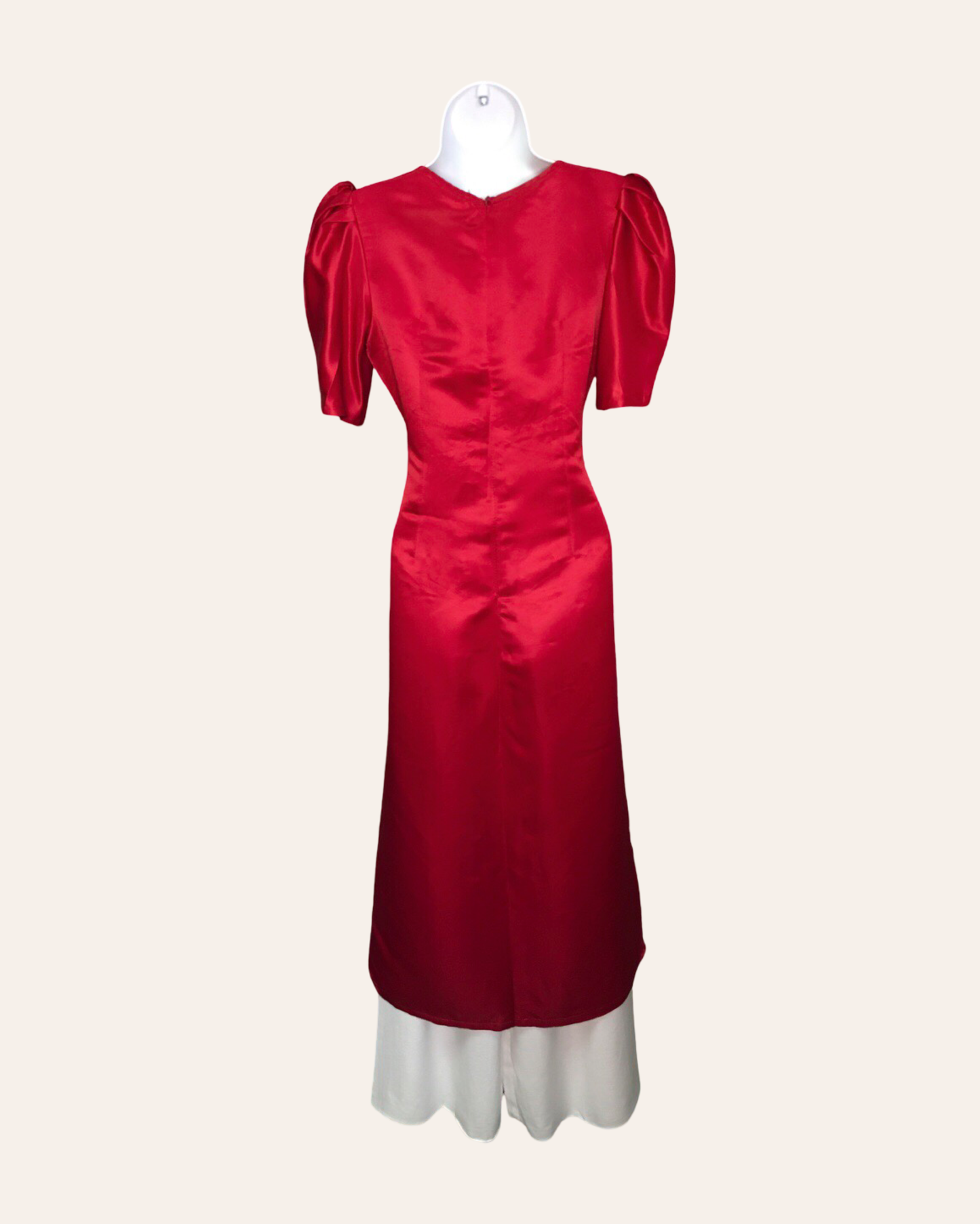 Scarlet Silk Bloom Ao Dai