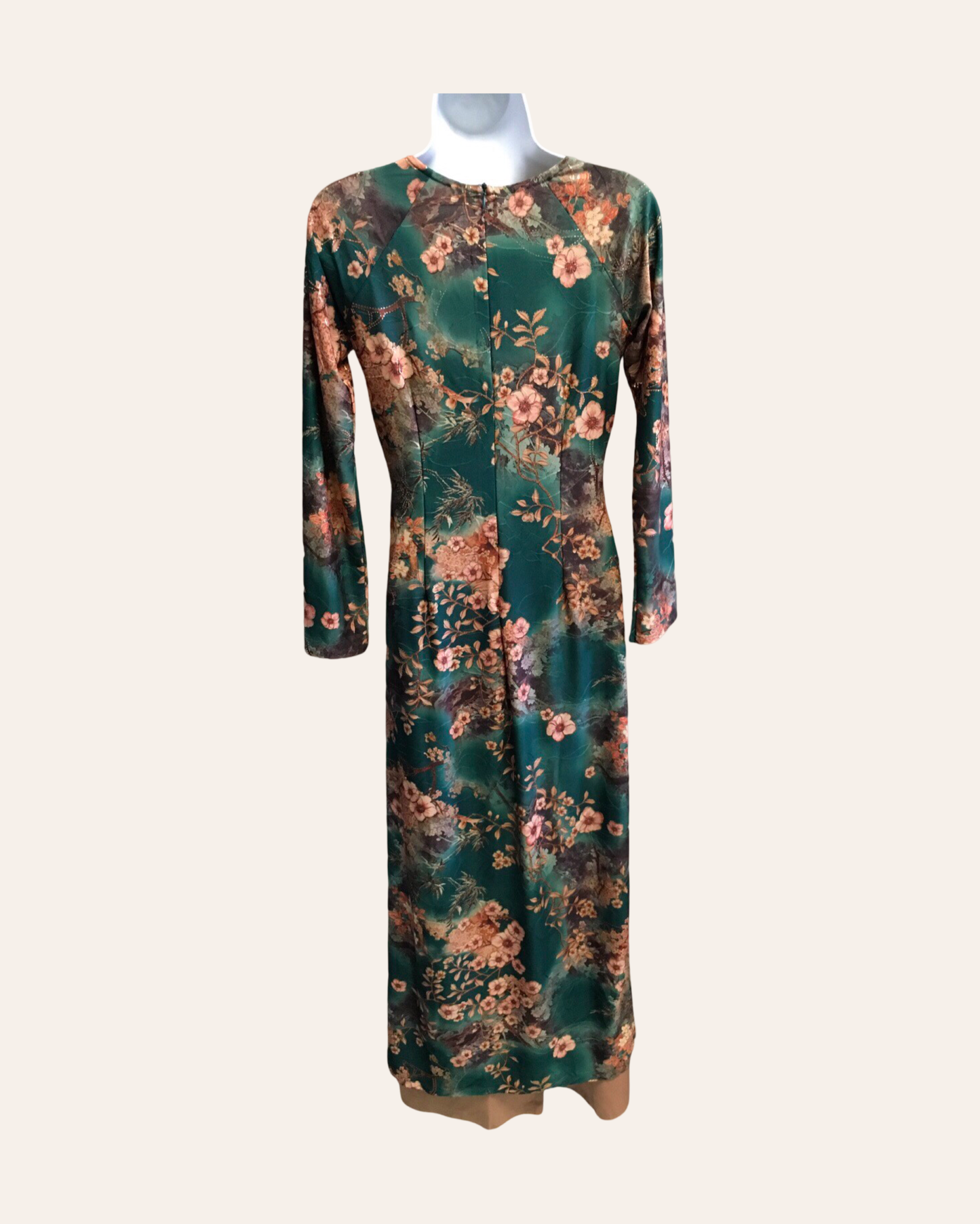 Green Floral Ao Dai