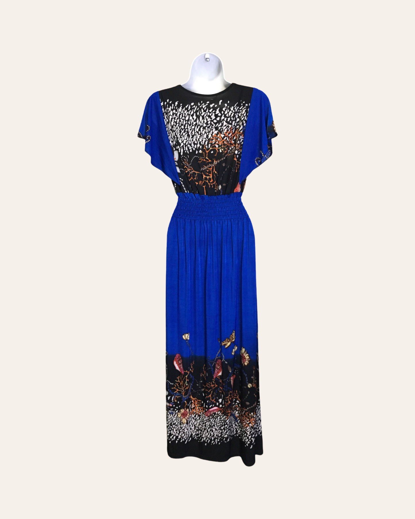 Blue Artisan Elegance Dress