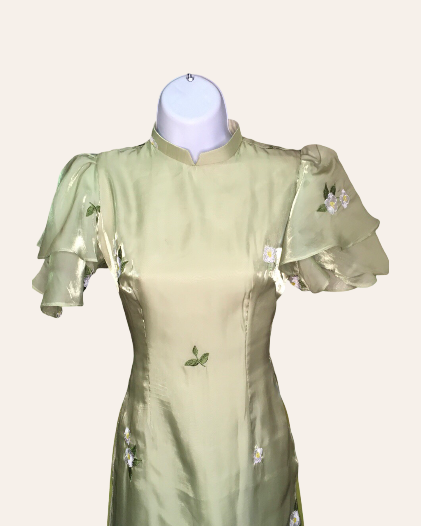 Green Chamomile Grace Ao Dai