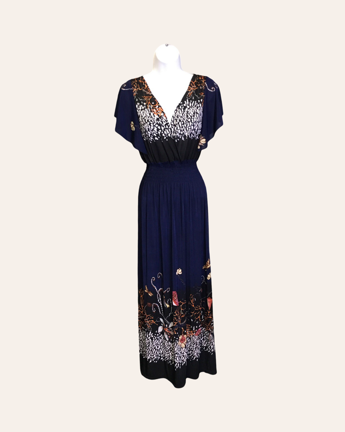 Navy Artisan Elegance Dress