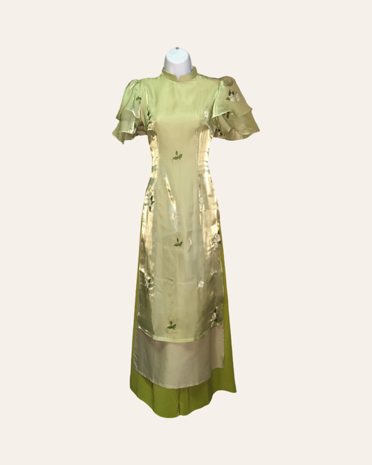 Green Chamomile Grace Ao Dai