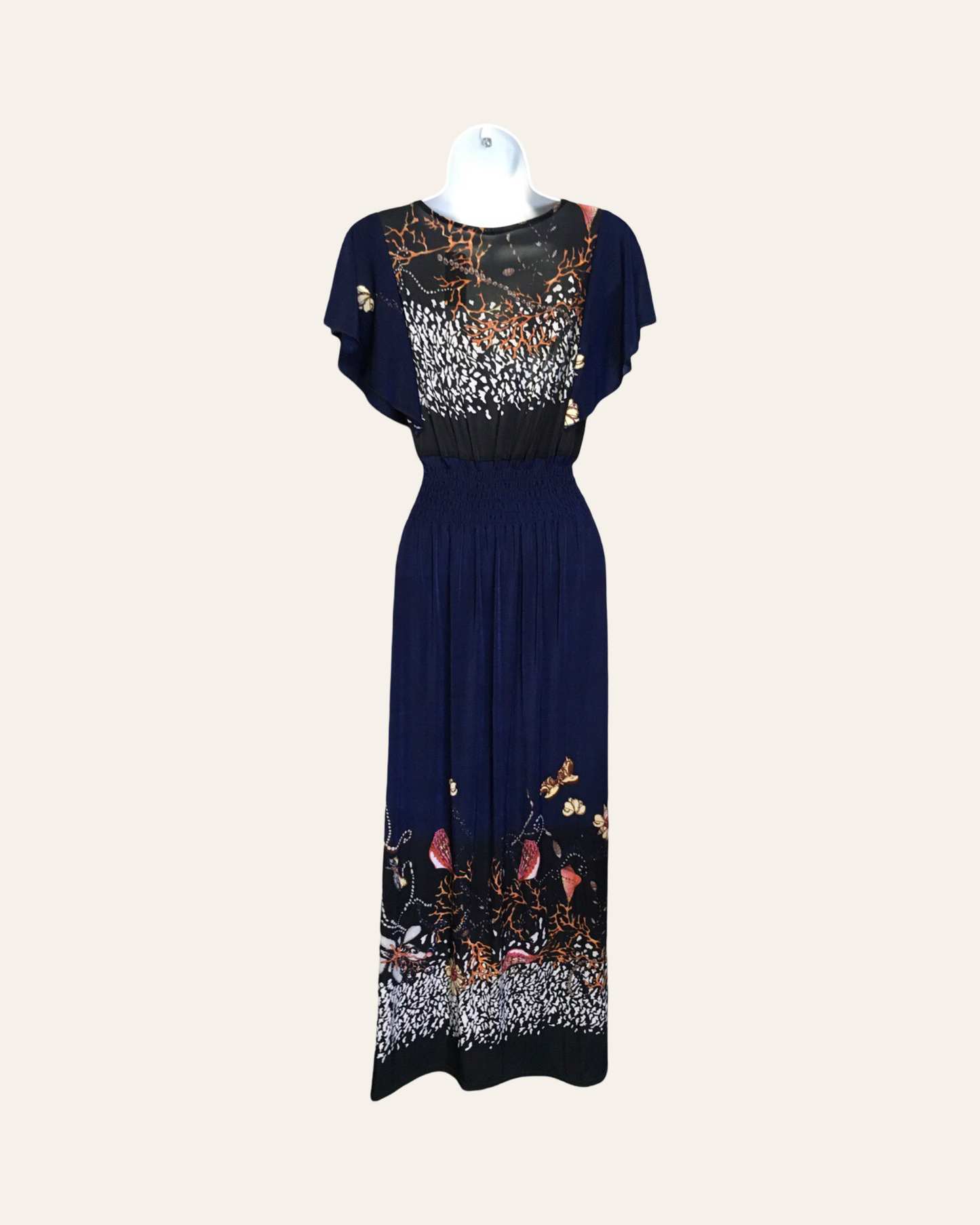 Navy Artisan Elegance Dress