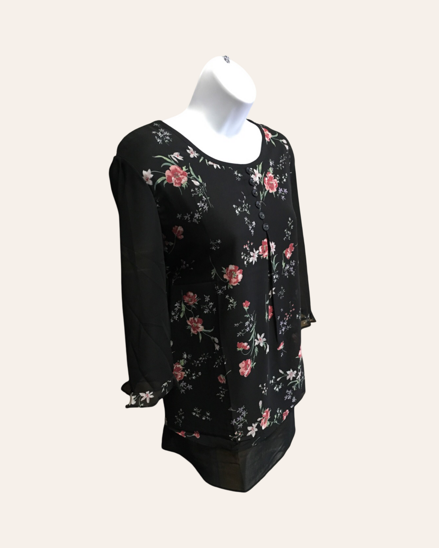 Button Up Flower Top