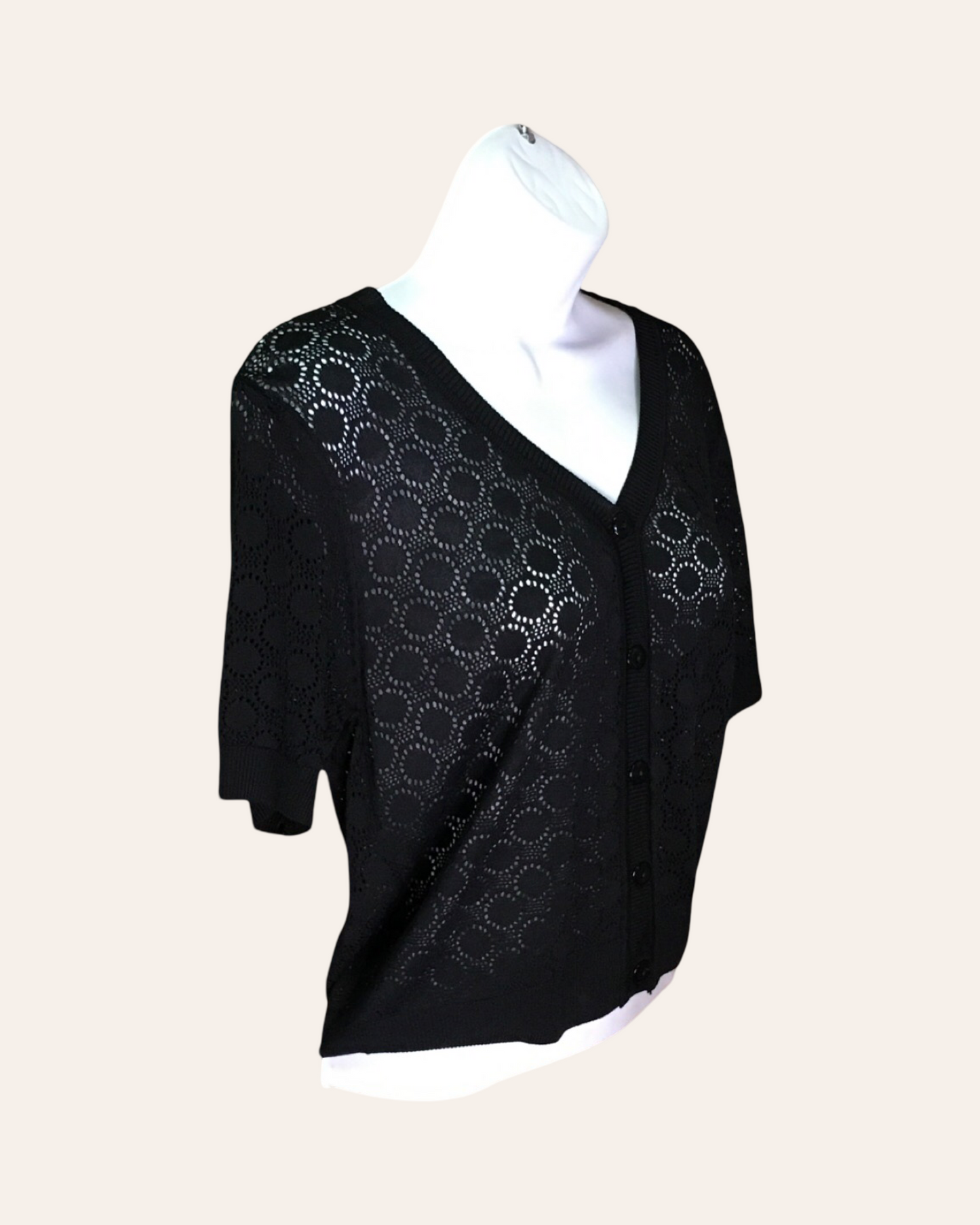 Black Circle Cardigan