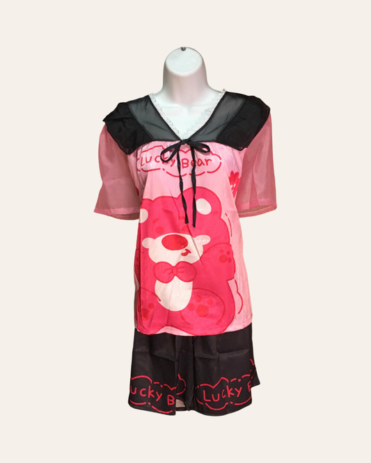 Pink Lucky Bear PJ